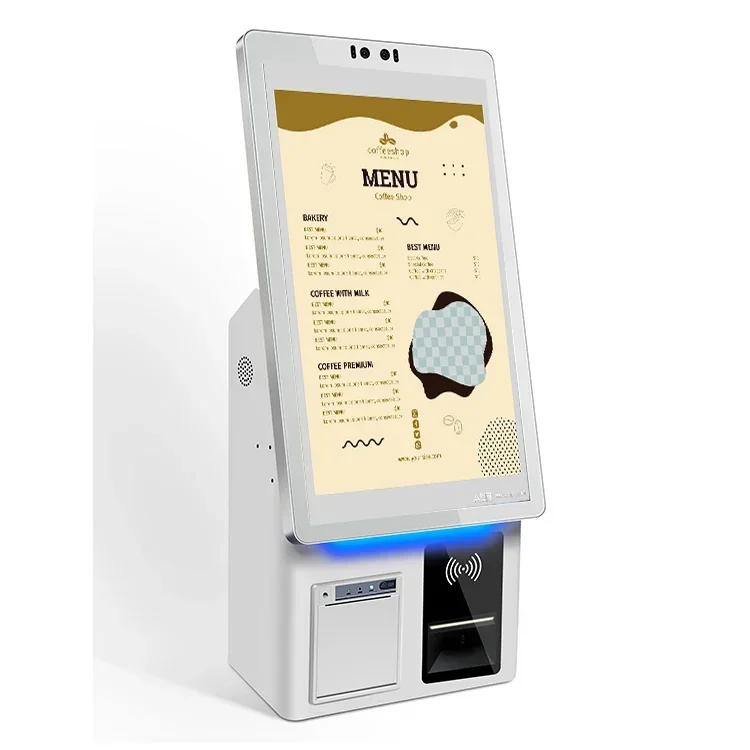 crtly Smart order restaurant fast food coffee shop noodles bread store checkout machine with credit card reader