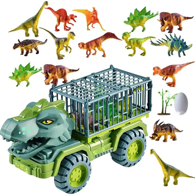 

Dinosaur Truck Dinosaur Transport Car Carrier Truck Capture Jurassic Dinosaur Play Set For Kids Boys Girls Teenagers