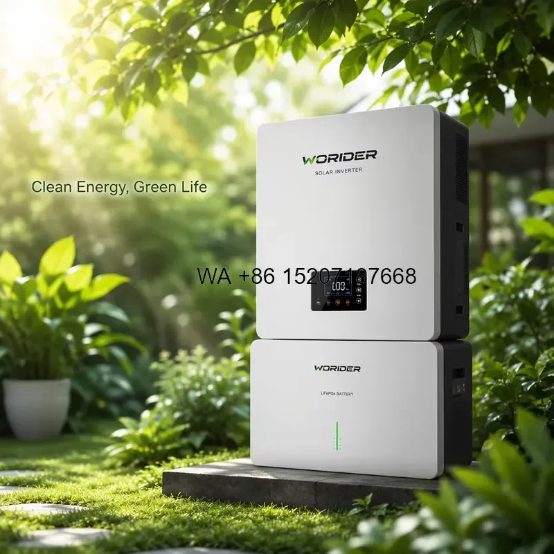 Wmwmnu 3kW 5kW 10kW Off Grid Solar Power System Kit with MPPT Controller LiFePO4 Battery Mono Panels for Residential House