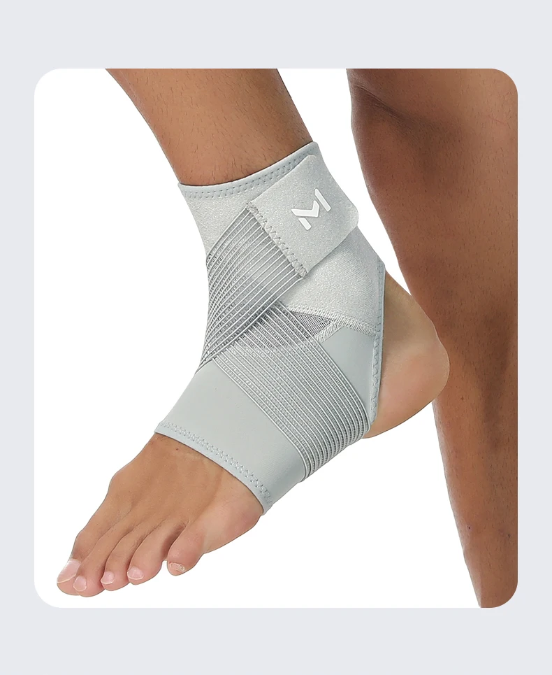 Verstellbare Knöchelbandage mit Riemen, Kompressions-Knöchelstütze für Männer und Frauen, atmungsaktiver Knöchelstabilisator mit sicherem Sitz – Detail 3