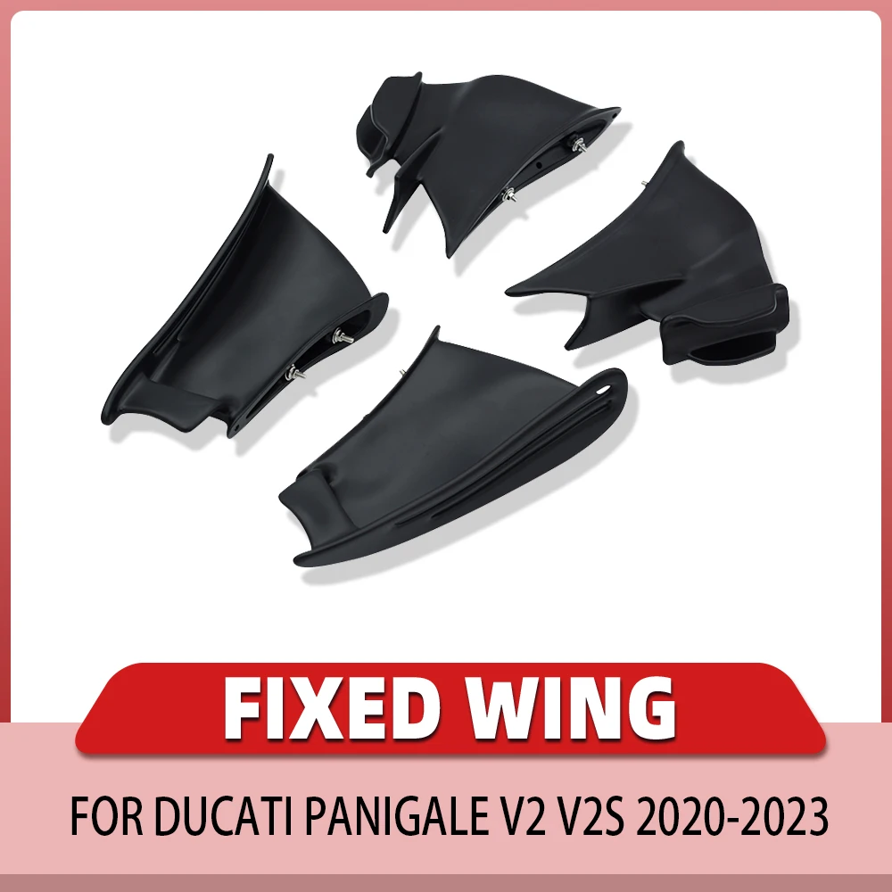 

Комплект фиксированных крыльев для мотоцикла Ducati Panigale V2 V2S 2020-2023, аэродинамические боковые крылья из АБС-пластика
