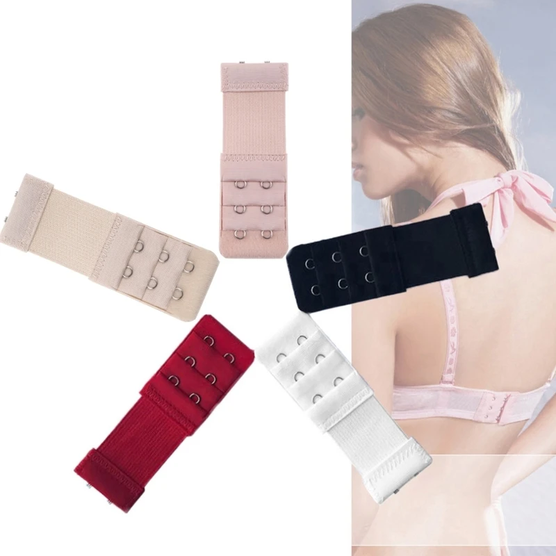 Women 2 Hook Bra Extender Elastic Underwear Extension Strap Clip Expander Buckle Dropship