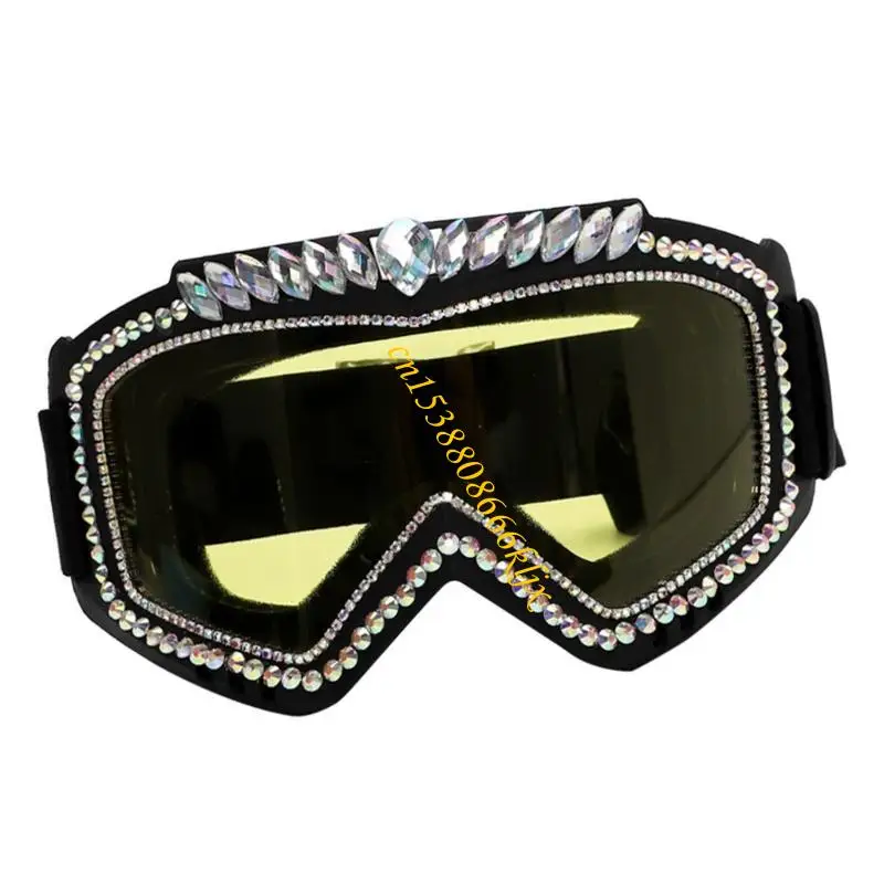 Retros Styles Goggles per occhiali da sole abbelliti festival musicali occhiali per appassionati biciclette 066c