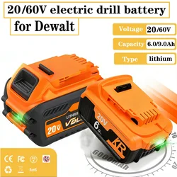 20V 60V for DEWALT screwdriver battery for dewalt dcf850 dcf887 dcf922 DCB182 DCB205-2 DCB206-2 power tool battery & charger
