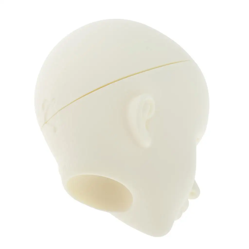 1 3 Doll Head White Skin BJD Doll Faceplate Shell Plastic Backplate with Eyes for 60cm Ball Jointed Doll