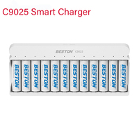 4/8/12 Slot Fast Smart Intelligent Battery Usb Charger  LED Indicator Light  Charger for 1.2V AA AAA Ni-MH Rechargeable Battery