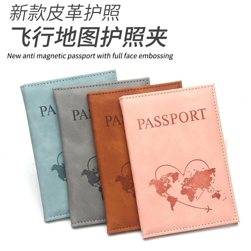 

English Letter Map Print Passport Holder Airplane Passport Covers Passport Case Id Holder Plane Ticket Holder Travel Accessories