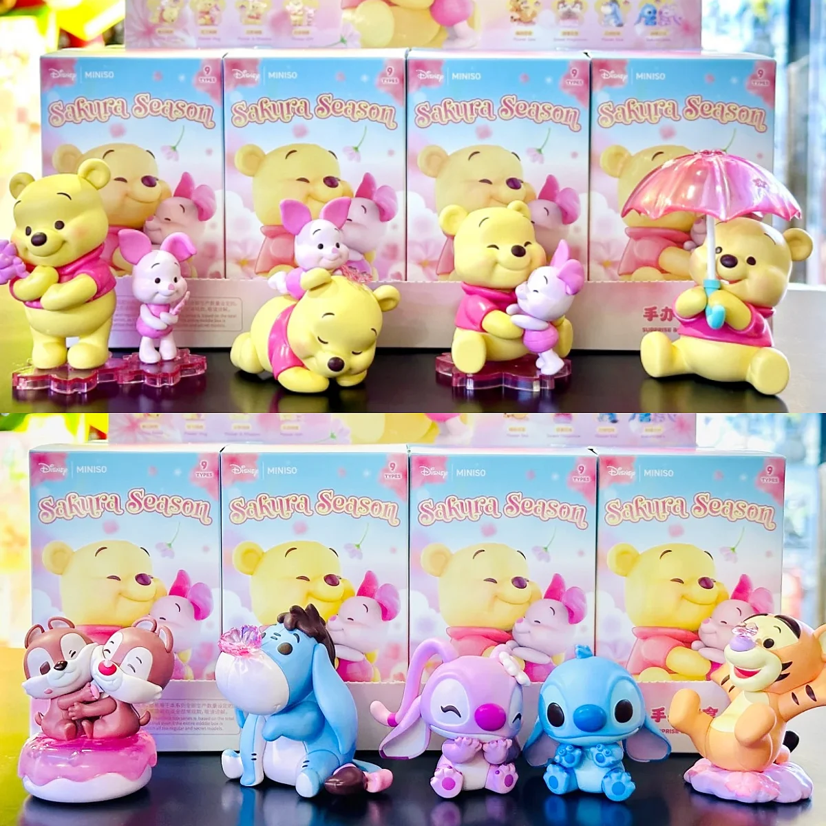 

Genuine Disney Winnie The Pooh Sakura Season Series Spring Honey Blind Box Action Figure Kawaii Doll Mystery Box Gift Toys