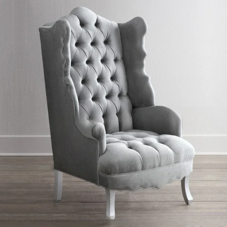 Canapé simple américain, meubles de salon, boucle en tissu, sac souple, chaise, balcon, dossier décontracté