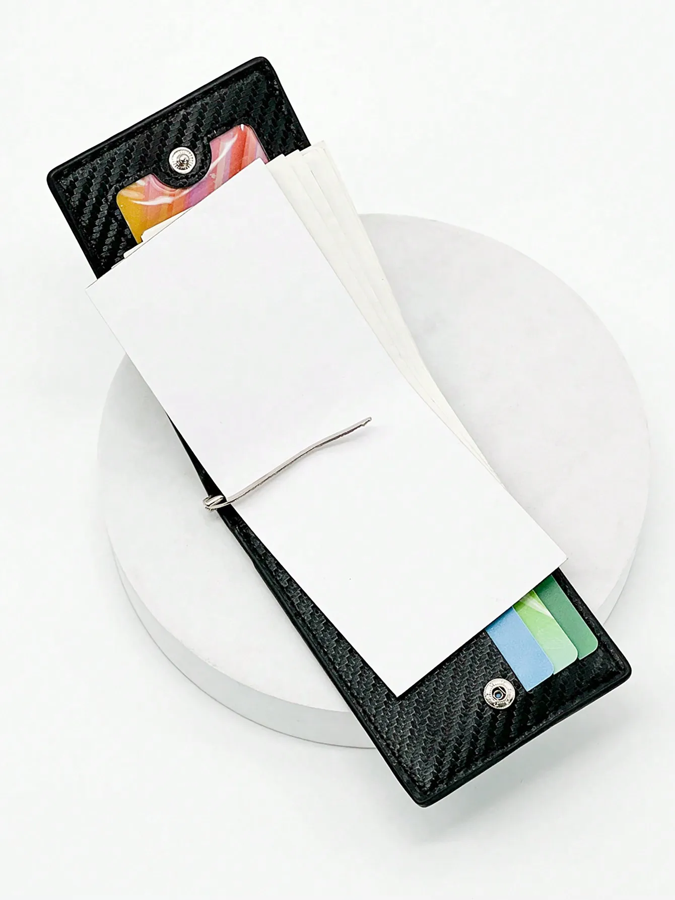 تتفاعل ألياف الكربون الرجال محافظ رجل حامل بطاقة حقيبة المال سليم رقيقة محفظة صغيرة الذكور محفظة صغيرة قصيرة محفظة سوداء محفظة محفظة #4