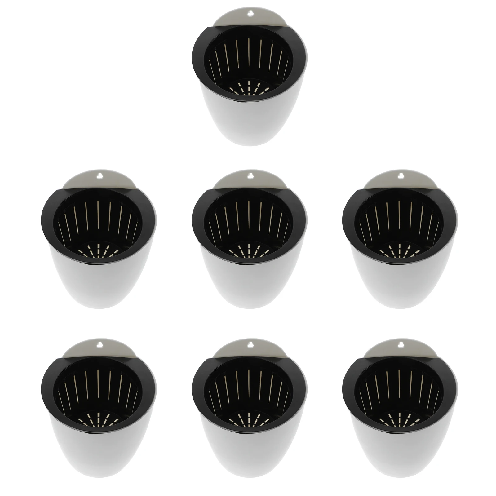 

7pcs Automatic Water Absorbent Flower Pot Plant Pots Indoor Wall Planter Self Watering Suitable All Plants Easy Use Round
