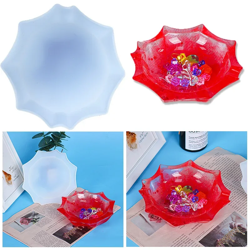 DIY Epoxy Mold Ten-corner Plate Silicone Mold Making Resin Mold Coaster Resin Mould