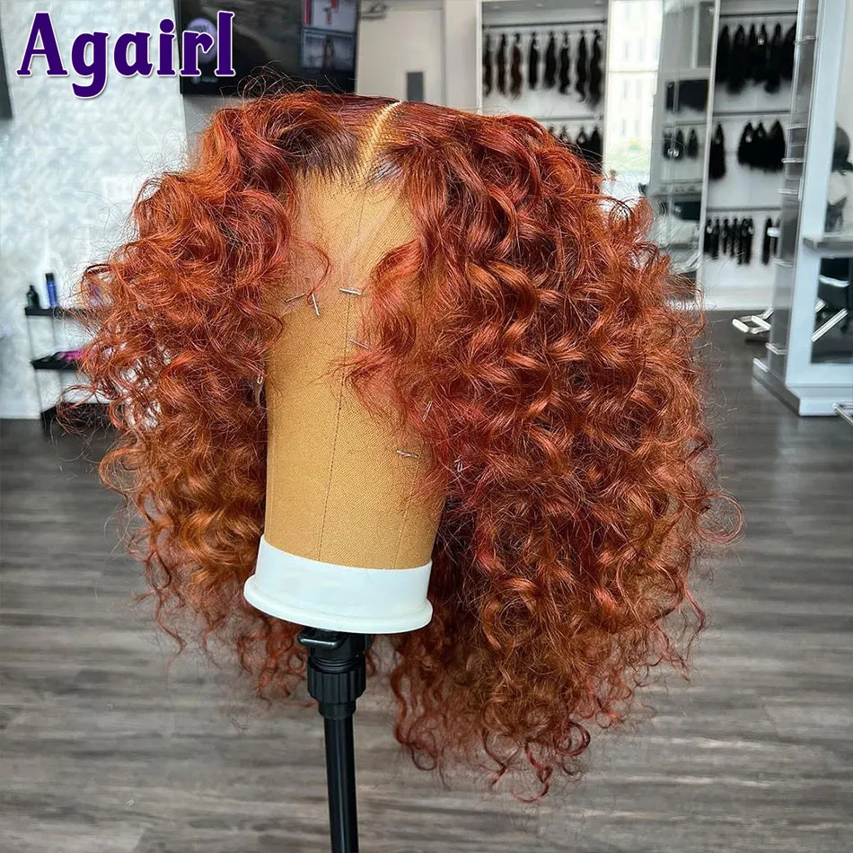 orange-brown-13x6-deep-curly-short-bob-human-hair-wigs-13x4-water-wave-lace-frontal-bob-wigs-reddish-brown-5x5-lace-closure-wigs