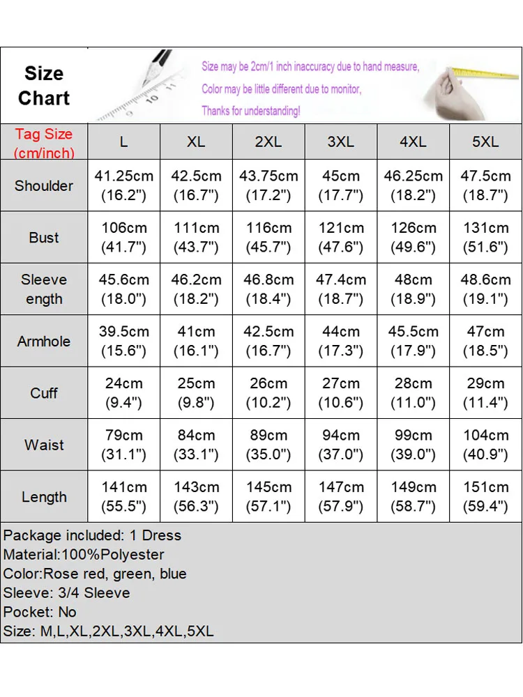 플러스 사이즈 5XL VONDA 2024 보헤미안 여성용 맥시 원피스, 여름 3/4 소매, 빈티지 플로럴 프린트, 캐주얼 롱 선드레스, 느슨한 베스티도