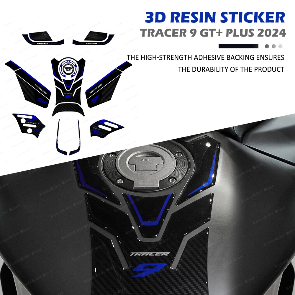 

For Yamaha Tracer 9 Tracer 9GT 2021 2022 2023 Motorcycle Accessories Tank Pad 3D Gel Epoxy Resin Stickers Kit