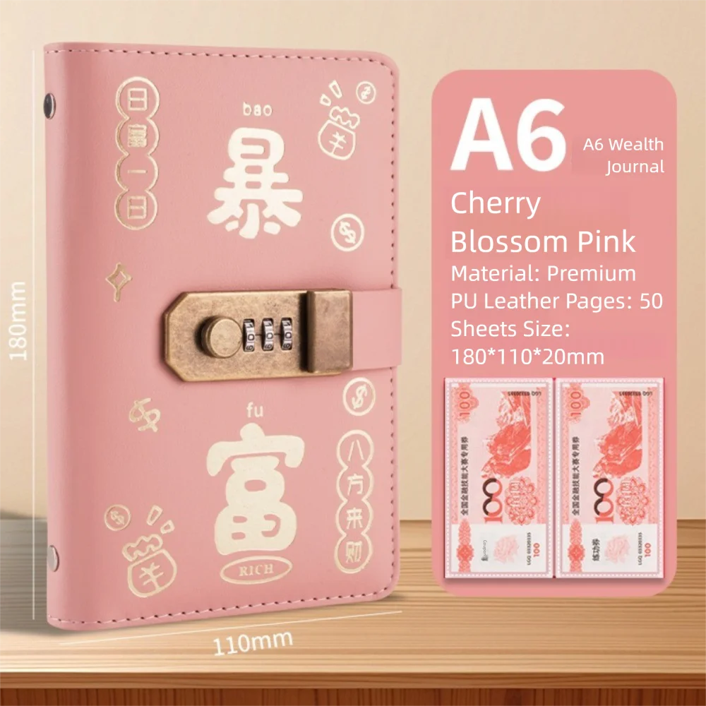 100 Envelopes Money Saving Challeng Couple Saving Money Notebook With Password Lock Savings Binder Reusable Challenges Book