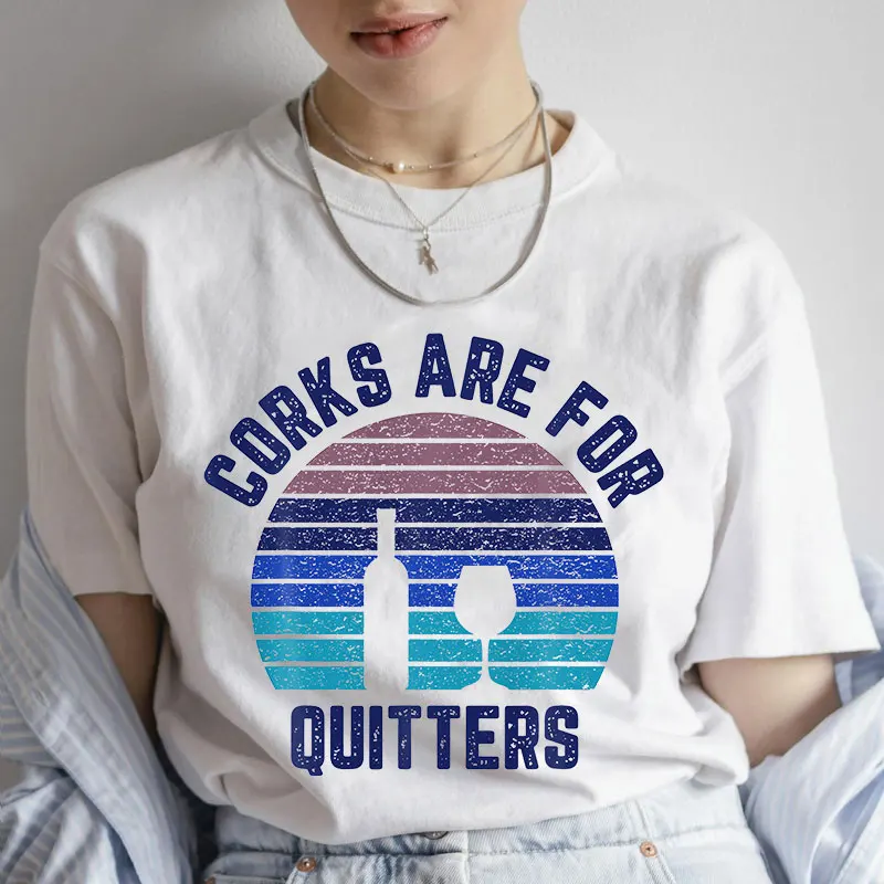 Рубашка с надписью «Corks» для женщин, футболка для поездок в винное производство, топ для дегустации вина, одежда для группы питья вина, женская одежда