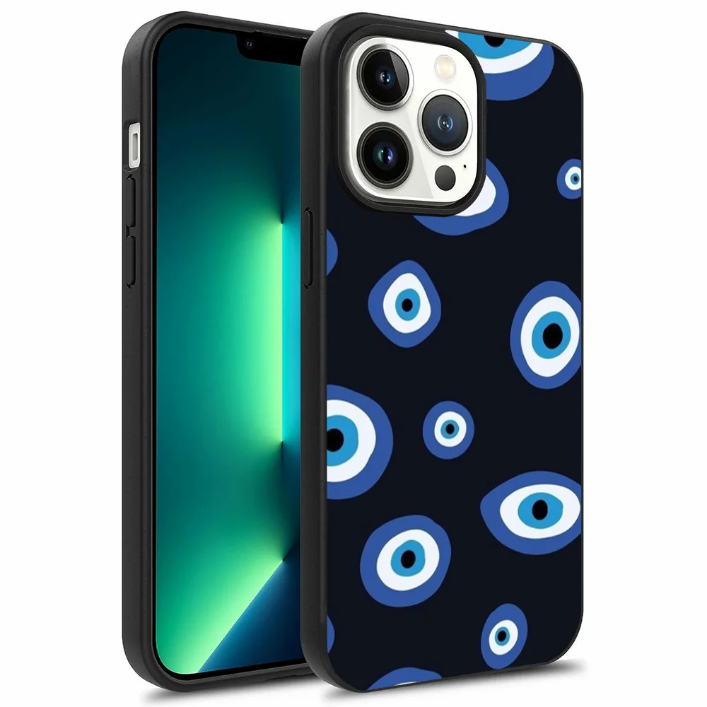 Funny Lucky Blue Evil Eye  Phone Case For iPhone 15,14,13,12,11,Plus,Pro,Max Mini Magsafe Magnetic Wireless Charging