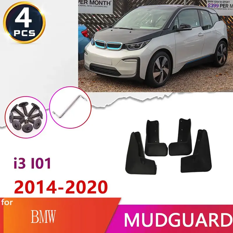 

Высококачественные пластиковые брызговики для BMW i3 I01 2014-2020, защита от брызг, автомобильные аксессуары, товары 2015