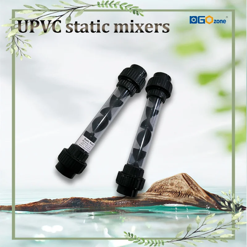 1.5in Plastic static mixer for mixing gas and liquid Diameter 50mm acid and alkali resistant Mixer connector DGOzone