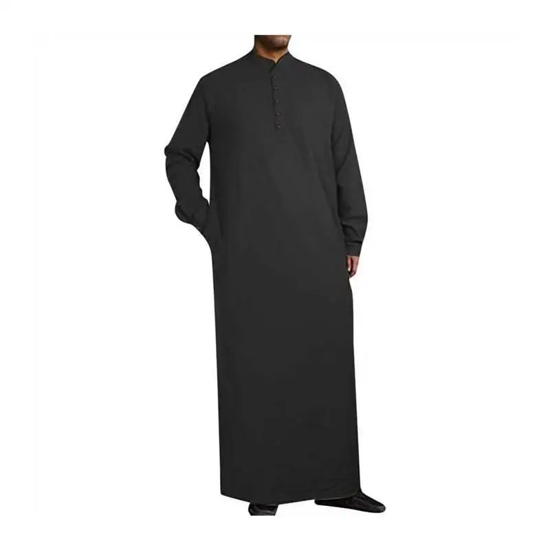 Lâche longue musulmane irt Thobe Dr Ctan hommes Robe large Svel Poly Fiber printemps été automne hiver couleur Pure