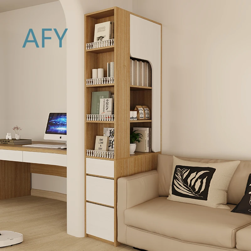 Triangular Corner Bookcase for Living Room Bedroom Study Sofa Floor Shelf Bookshelf Cabinet for Small Spaces Modern Space