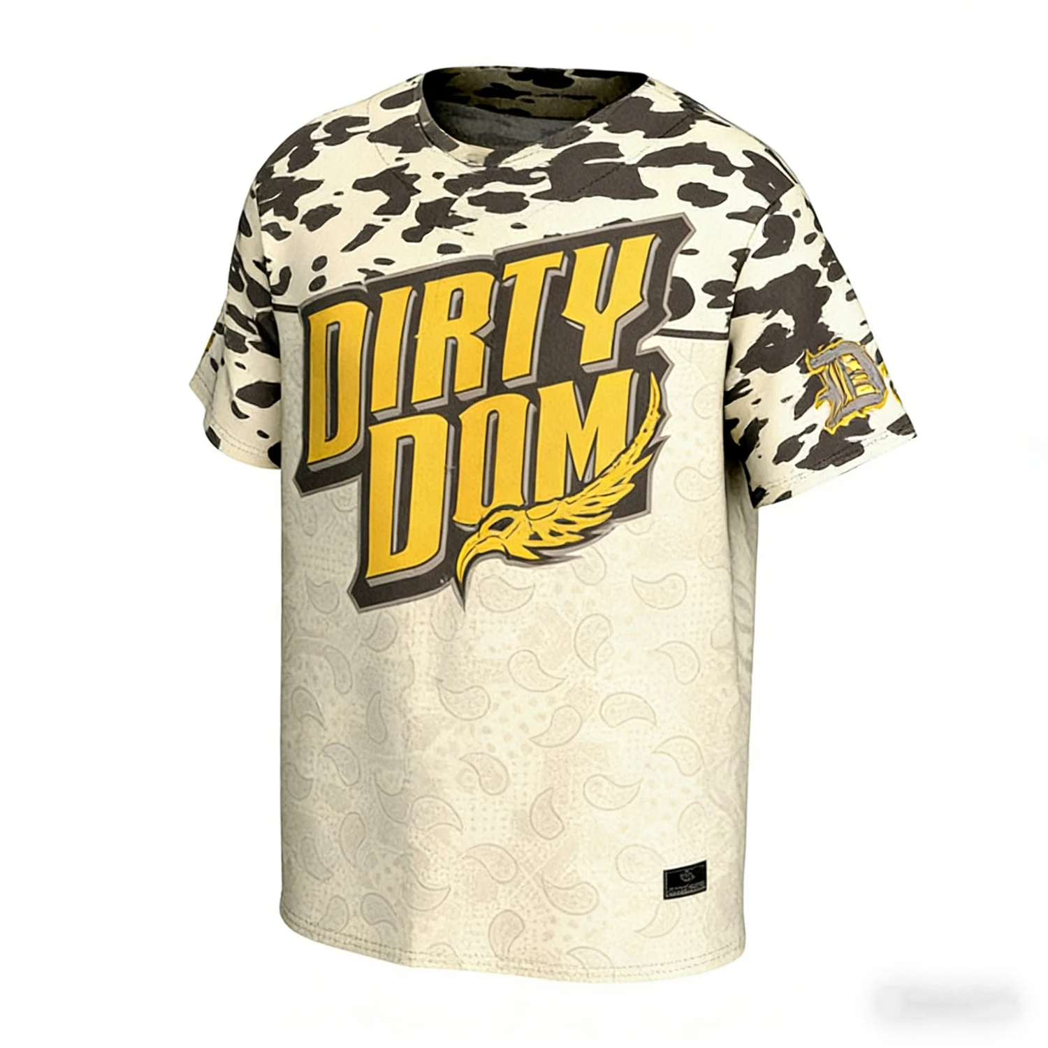 Camiseta de béisbol color canela Dominik Mysterio San Diego para hombre, sencilla, elegante, retro, holgada, transpirable, adecuada para deportes y fitness