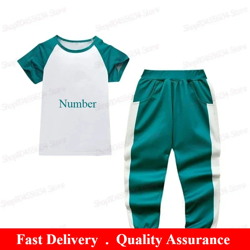 

Kids Customized Calamari Games 2 Cos Clothes No.230/456 Children Tracksuit Sweatshirt Pants Set Halloween Carnival Party Costume