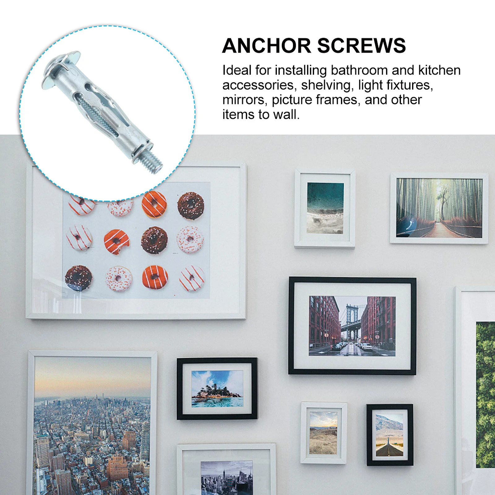 

20Pcs Anchor Heavy Duty Hollow Wall Anchors Cavity Wall Fixer Expansion Legs Plasterboard Fixing Screws Steel Sleeve Bolts