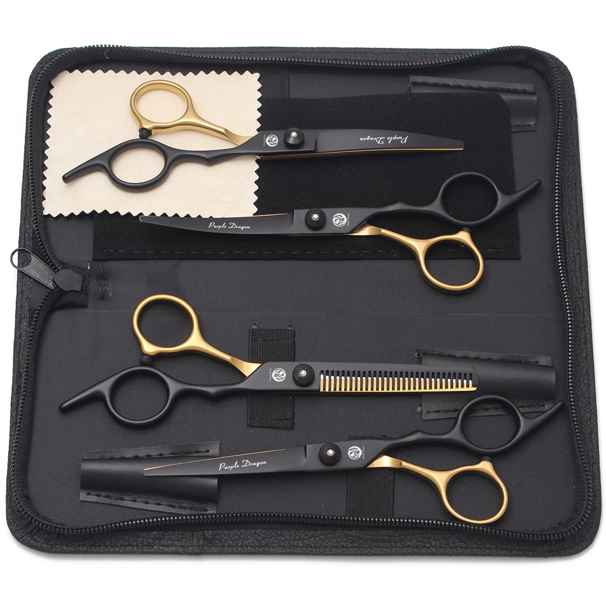 Hundepflegeschere Japan Edelstahl 6" Haustier Friseurschere Regenbogen Hund gebogene Schere Effilierschere Schönheitskamm Z3002 – Detail 3