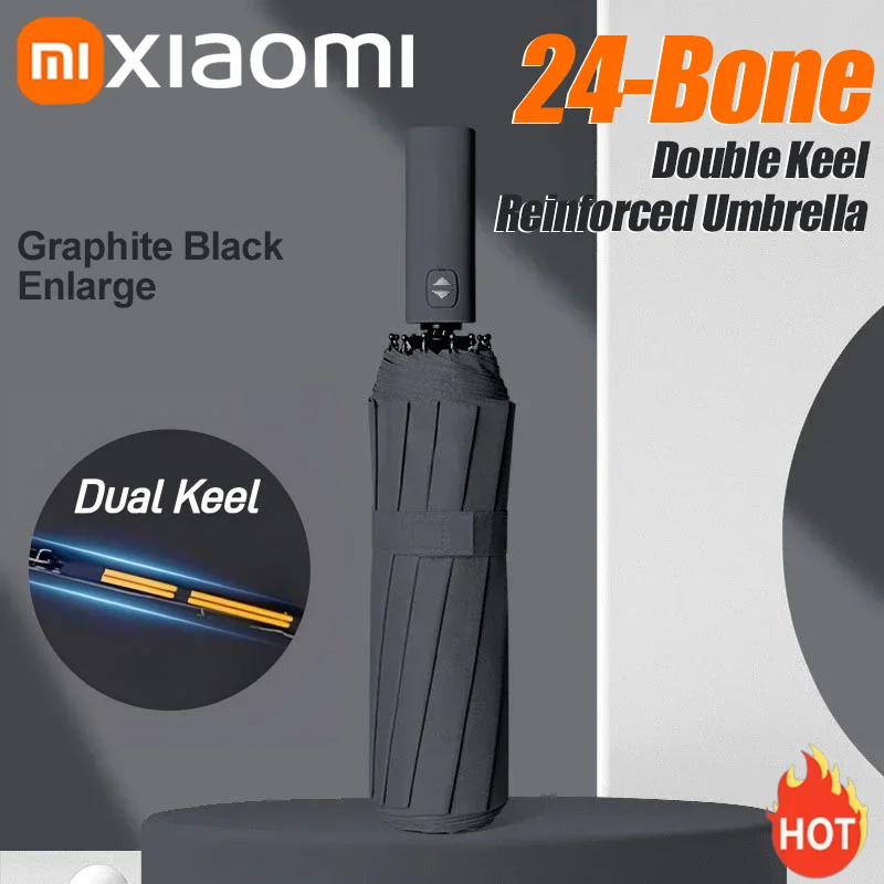 

Xiaomi 24-костный автоматический складной зонт, складной, большого размера, уличный солнцезащитный козырек, ветрозащитный, УФ-полностью автоматический зонт