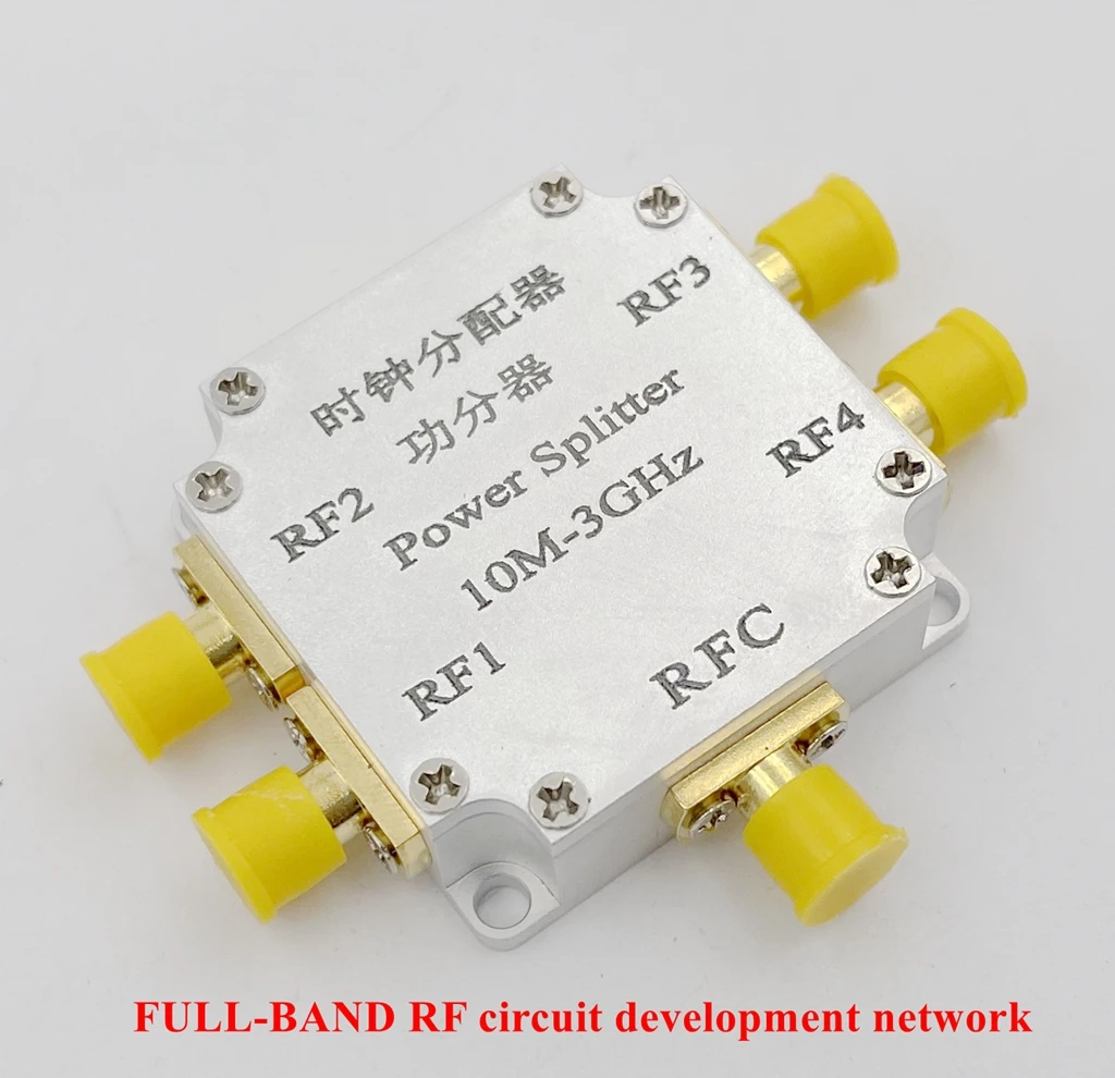 

SMA RF Power Splitter One-point Four 10M-3G Clock Splitter 2.4G WIFI Power Splitter