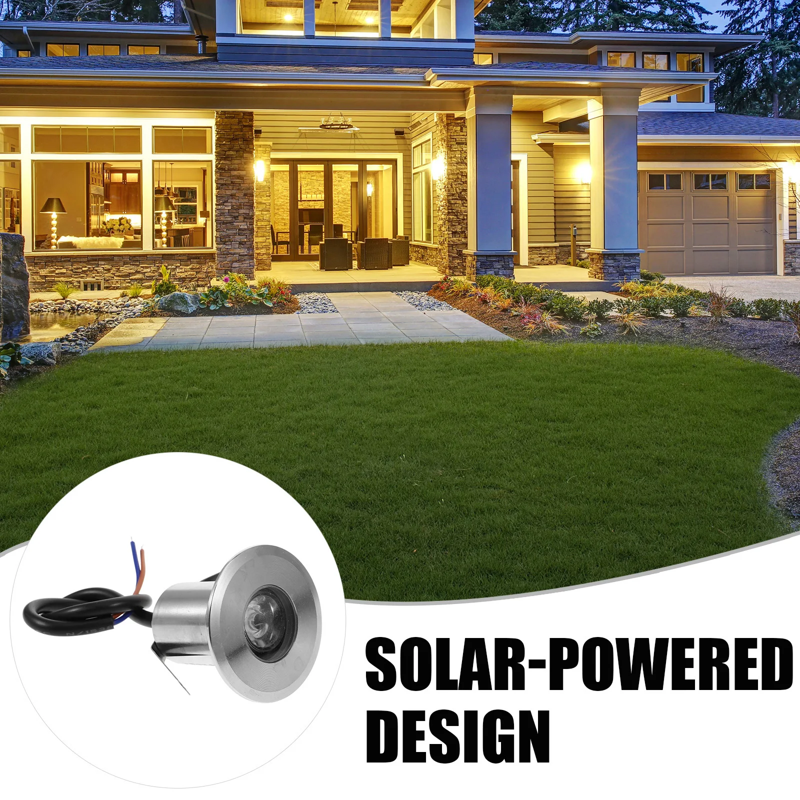 

Mini Recessed Led Deck Lights Waterproof Outdoor Ground Light For Stair Step Patio Solar-Powered Landscape Lighting