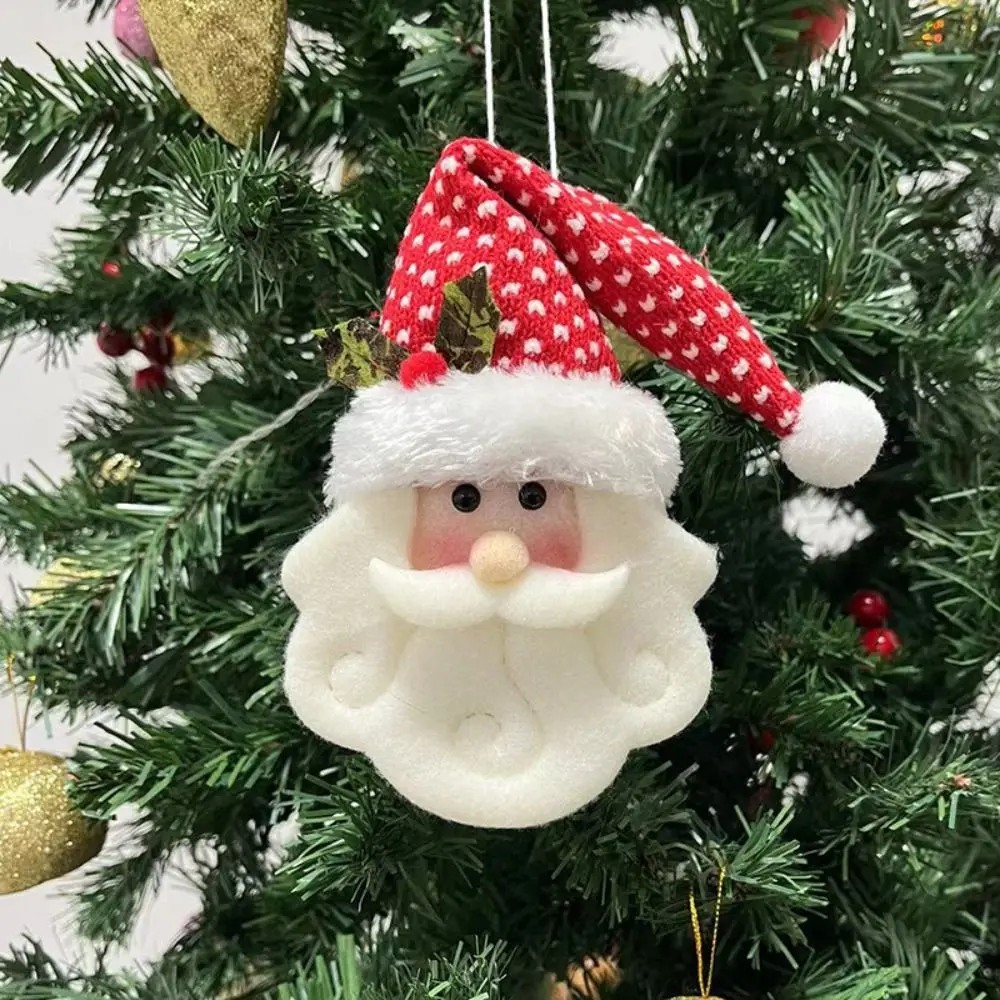 Cartoon Santa Claus Xmas Hanging Ornaments Cloth Snowman Christmas Elk Pendants Festive Cute Xmas Santa Ornaments Christmas