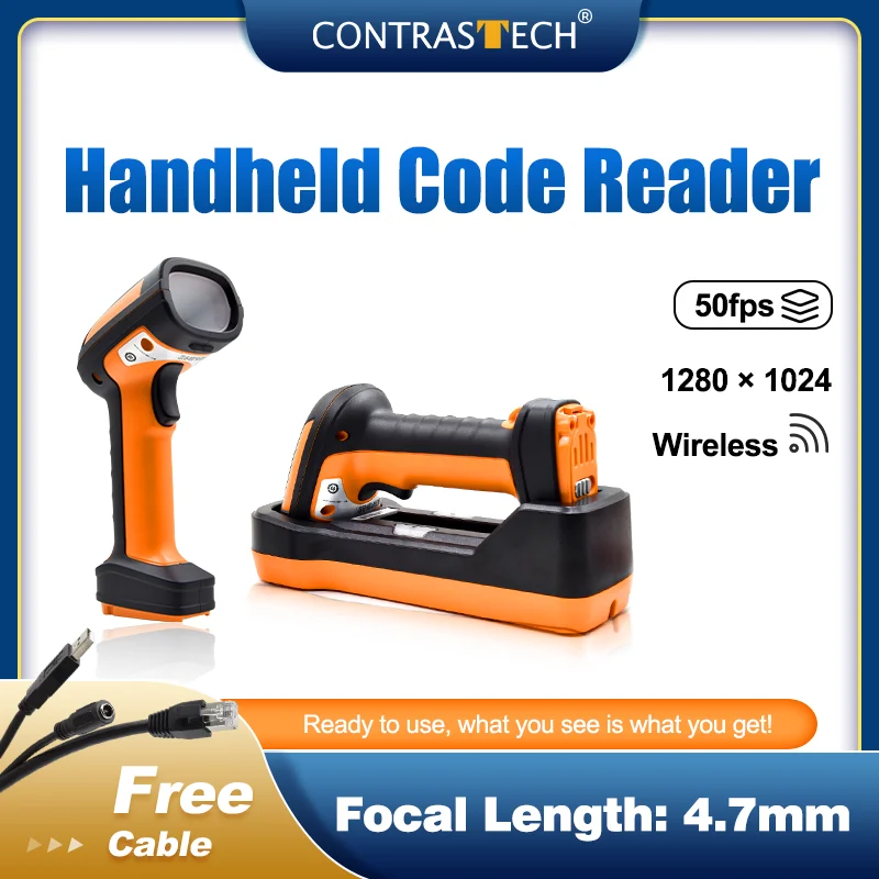 

Wireless 1280x1024 50fps 1D 2D Barcode Scanner Industrial Warehouse QR Code Reader Cognex