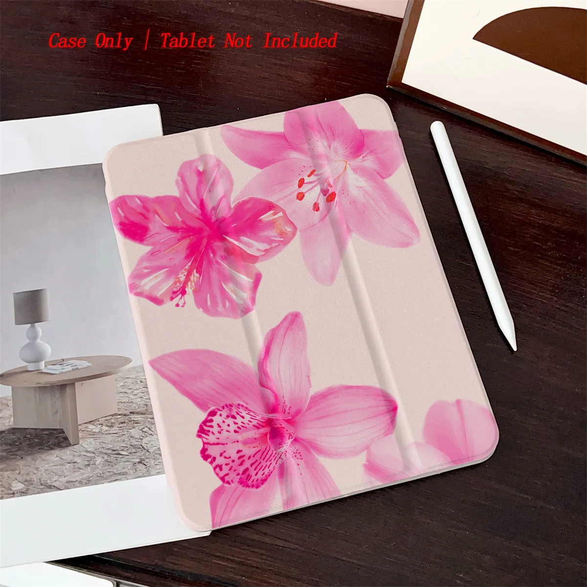 

Чехол для iPad с ярким цветочным принтом для Pro 12,9/11/Air 10,9/iPad 10,2/Mini 6, противоударный износостойкий чехол