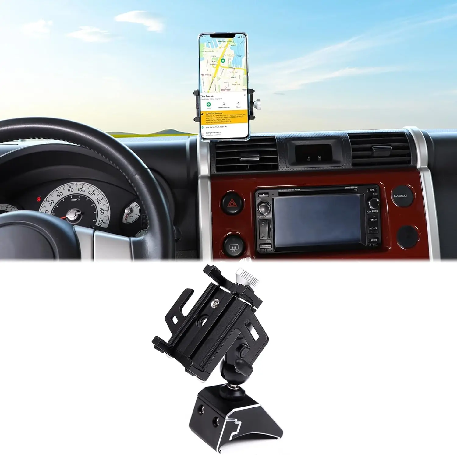 

Car Center Dashboard Air Condition Vent Cell Phone Holder For Toyota FJ Cruiser 2007-2021 Cell Mobile Bracket Mount Accessories