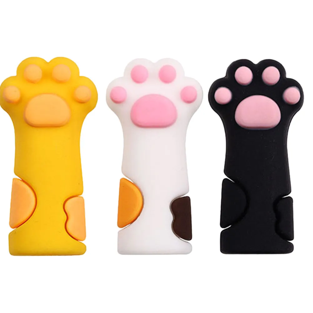 

Набор из 3 силиконовых защитных чехлов для маникюрных инструментов: кусачек для кутикулы, пинцета, ножниц для педикюра, дизайн «Кошачья лапка»