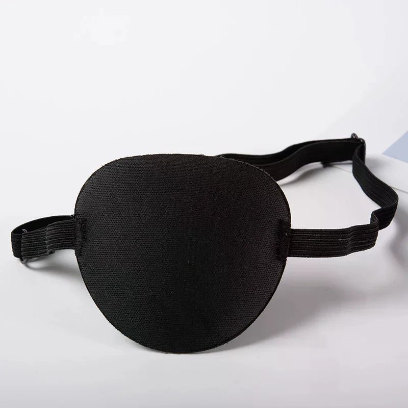 Pirate Eye Patch Unisex Black Single Eye Patch Eyepatch One Eye Washable Adjustable Concave Eye Patch Kid Pirate Cosplay