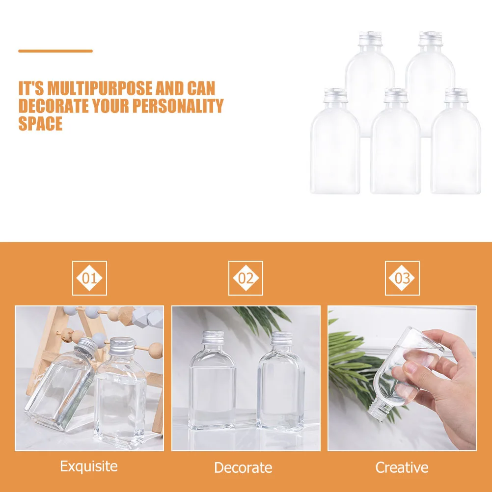 

5 Pcs PET Lotion Bottle Durable Juice Containers Portable Dispenser Bath Cream Shampoo Gift Packaging Party Supplies