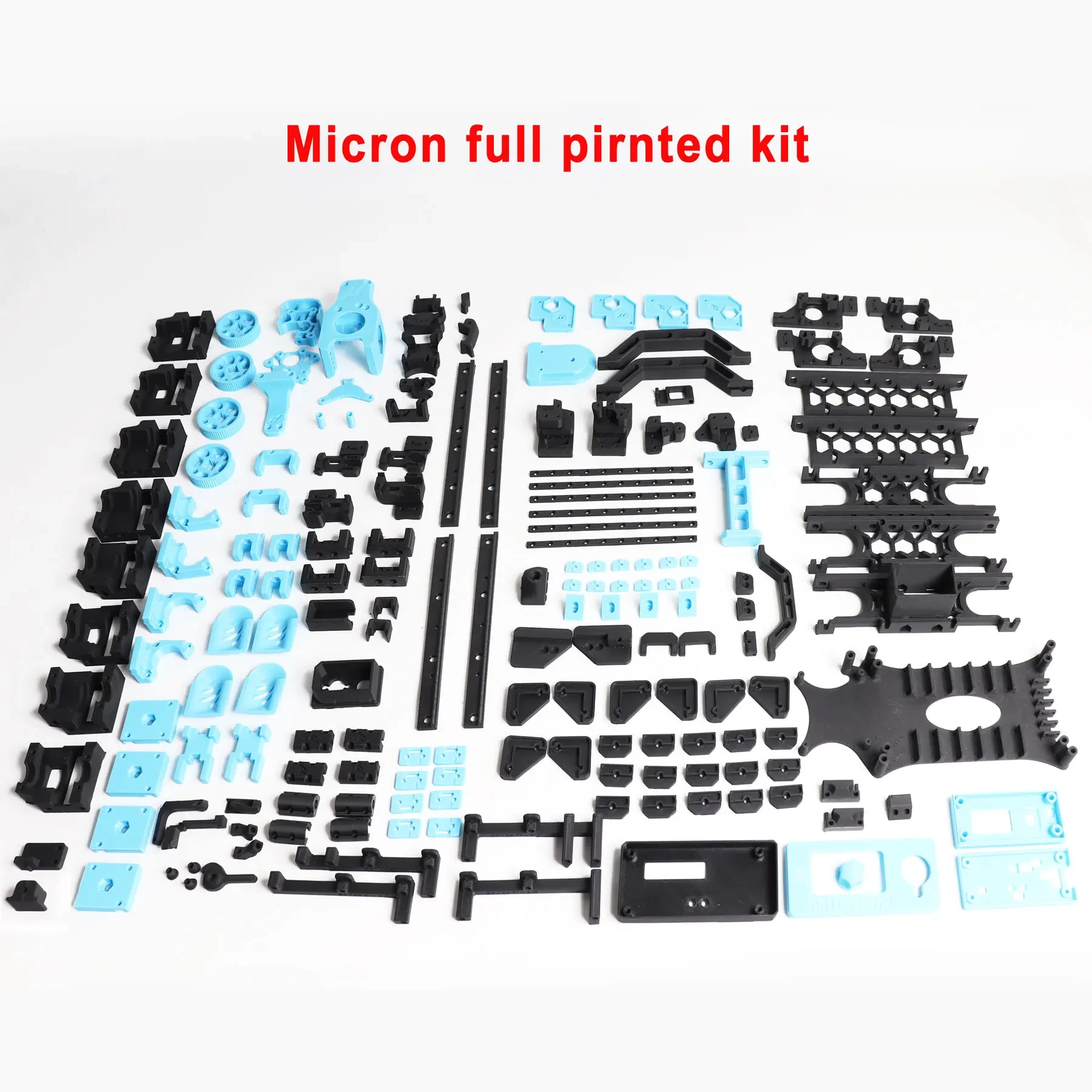 Blurolls Voron Micron 180 Full Printed Kit for Voron Micron Plus Micron+ Black Blue ABS+ Infill 40% FDM 3D Printing