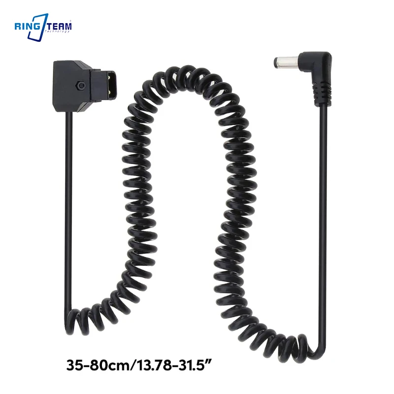 

D-Tap to DC5.5x2.1MM Barrels Connector Coiled Power Cable V-Mount for Bmcc Bmpc Cameras Power Cord 13.78-31.5inch