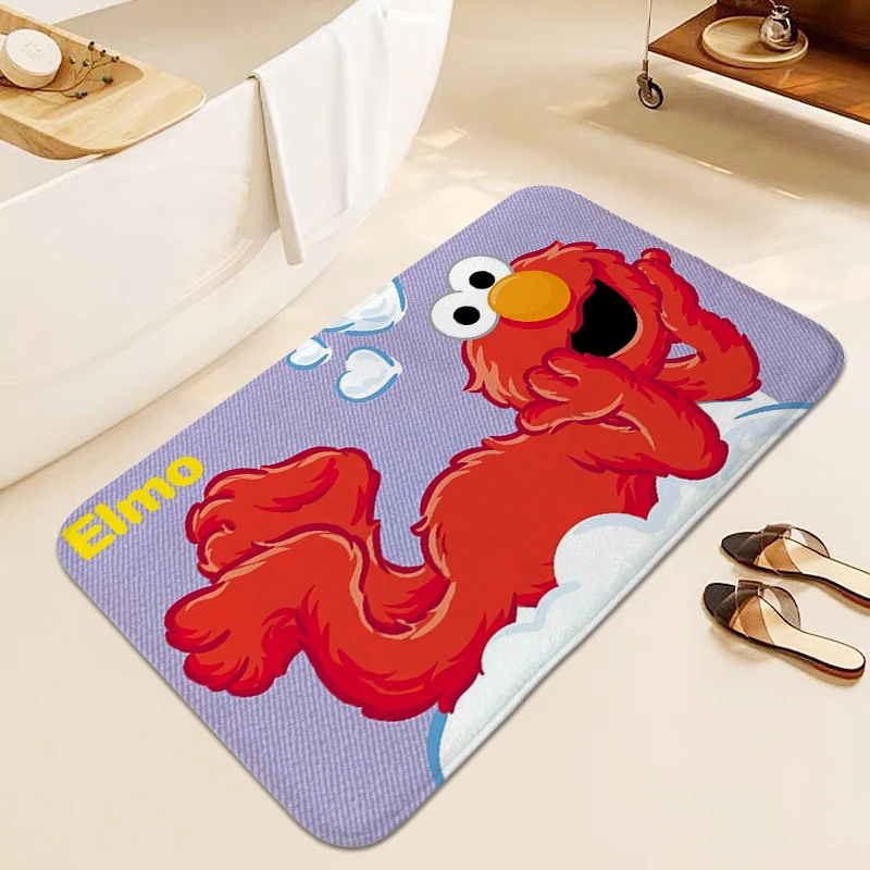 Carpet for Children's Room S-Sesame Streets Bathroom Mat Doormat Entrance Door Washable Non-slip Kitchen Rug Home Decorations