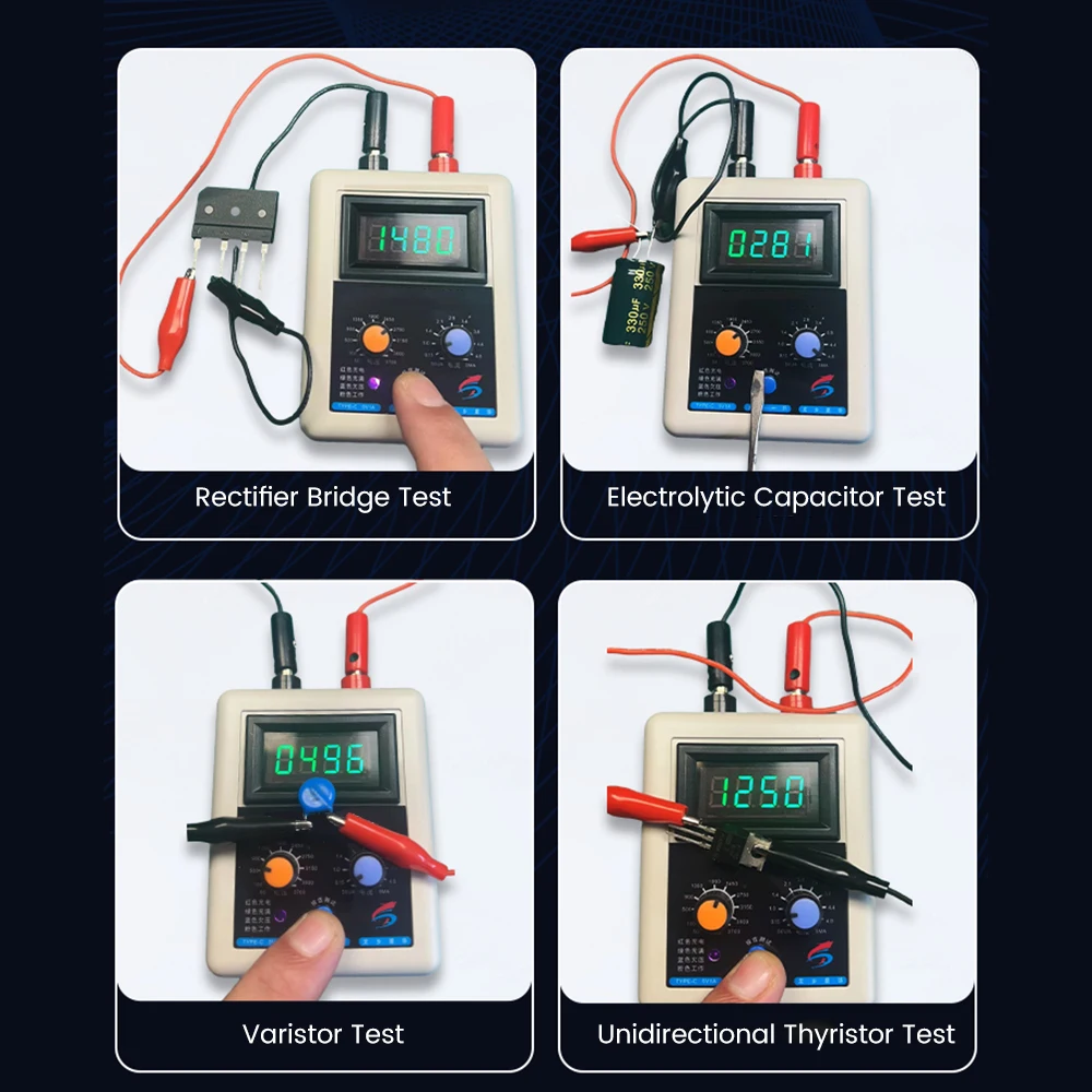 Imagem -03 - Led Digital Display Voltímetro Tester Transistor de Tensão Mov sem Suporte Diodo Mos 0v3500v 5ma Igbt