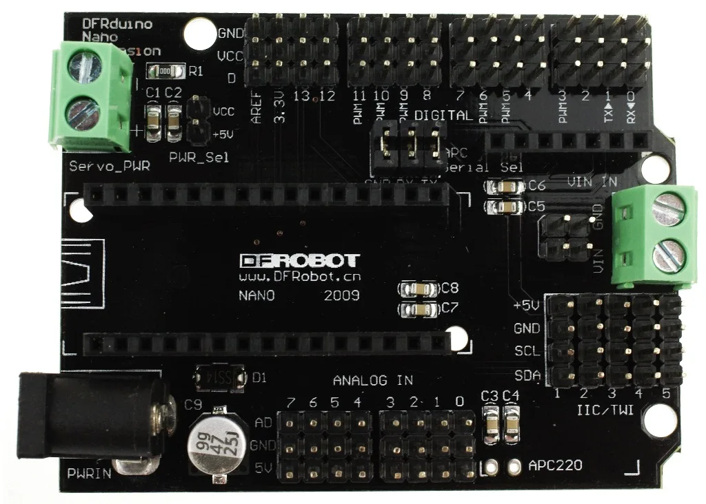 DFRduino نانو الاستشعار توسيع مجلس اردوينو متوافق وسائل الإعلام التفاعلية