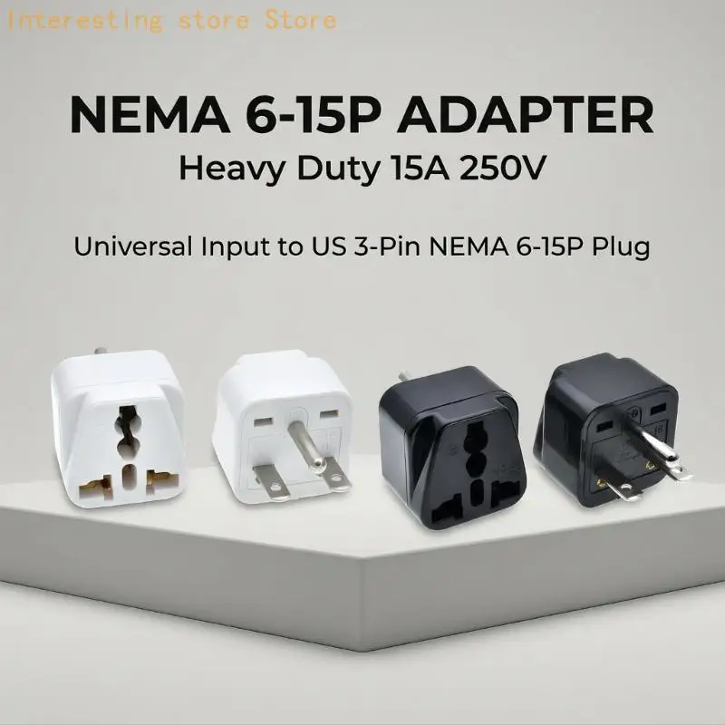 15A 250V Current Coupler Plug Converter Small Body and Mixed-Slot Entry Face 55KC