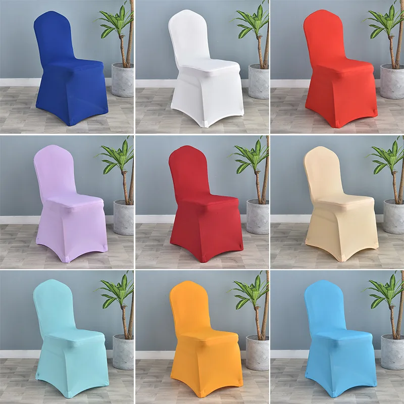 

10/50/100pcs Wrap leg Spandex Chair Cover Wedding Decoration No damage to floor Party Event Hotel Banquet Seat Protector Covers