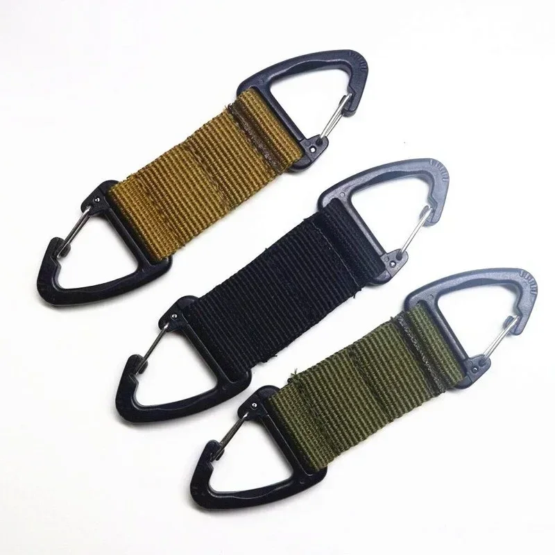 Outdoor webbing backpack hanging buckle double-point triangle buckle multi-functional mountaineering buckle