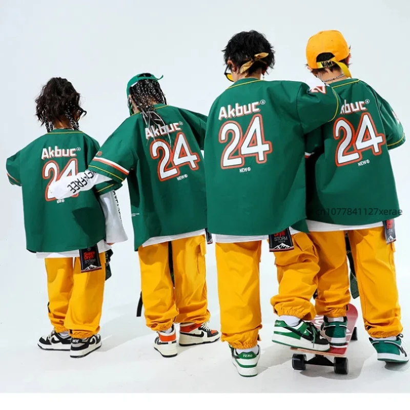 Ensemble de danse Hip-hop et de rue pour enfants, Costumes de spectacle de mode pour garçons, Costumes de spectacle de danse Jazz pour filles