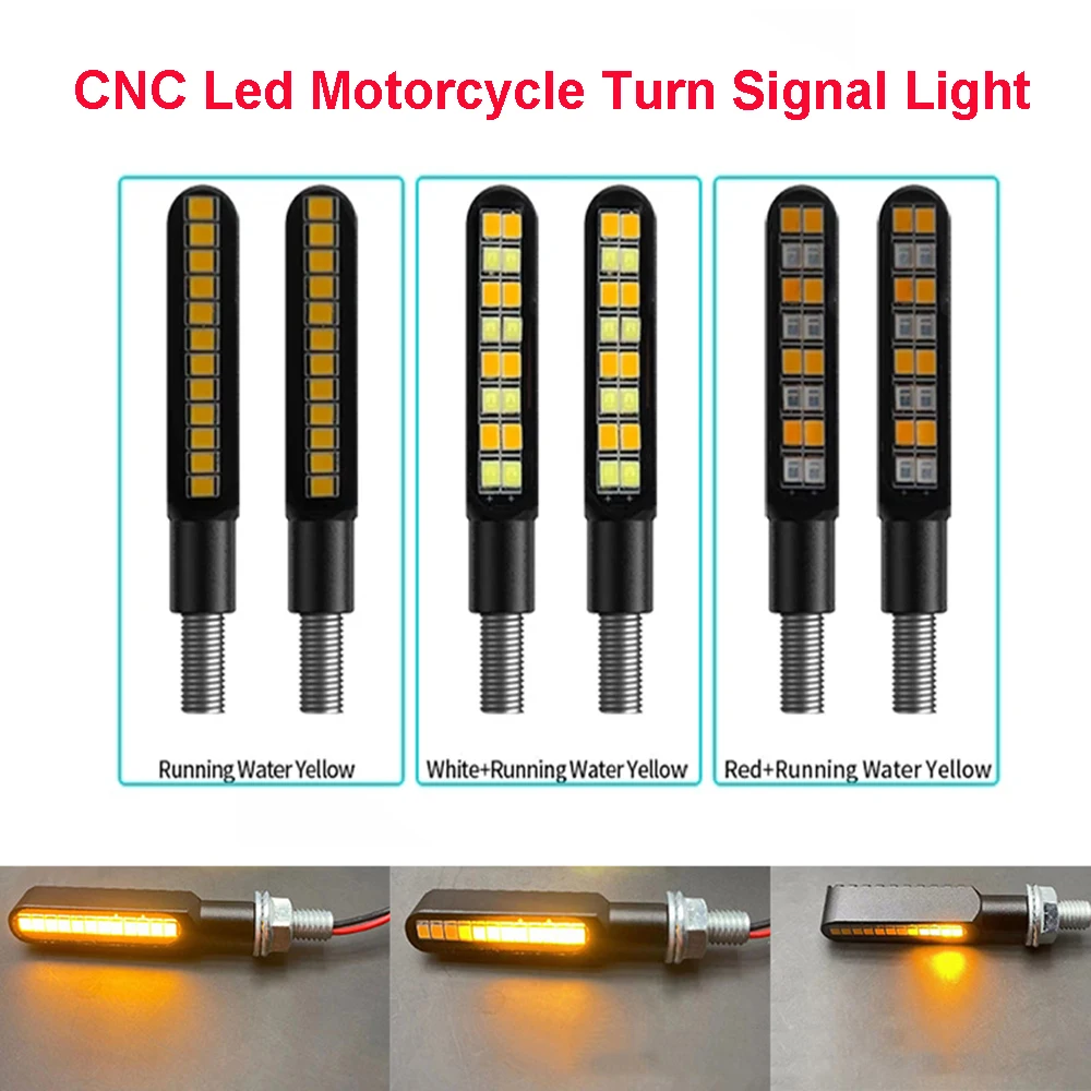 

CNC Led Motorcycle Turn Signal Light All-metal Indicators Flash Blinkers Flicker DRL Daytime Running Brake Tail Lamp Turn-Light